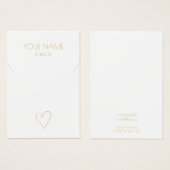 Carte d'affichage du bracelet en or blanc (Devant & derrière)