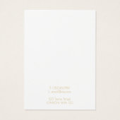 Carte d'affichage du bracelet en or blanc (Dos)