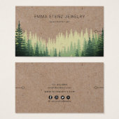 Carte d'affichage du bracelet ・ Forêt de pins rust (Devant & derrière)