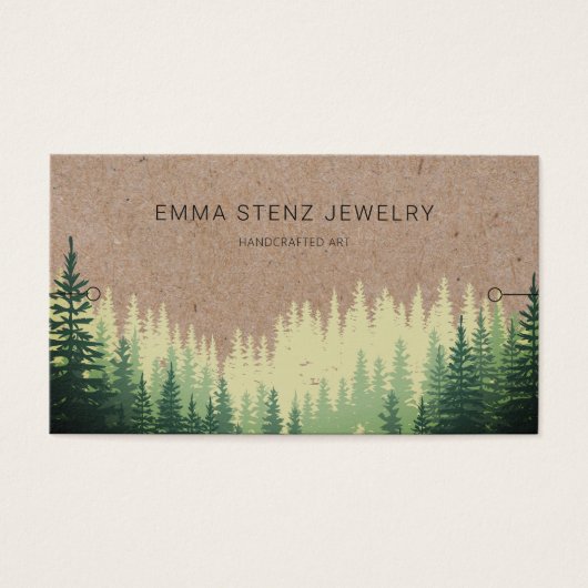 Carte d'affichage du bracelet ・ Forêt de pins rust (Devant)