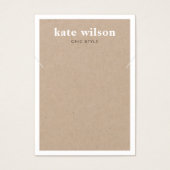 Carte d'affichage du bracelet Kraft moderne (Devant)