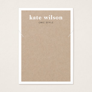 Carte d'affichage du bracelet Kraft moderne