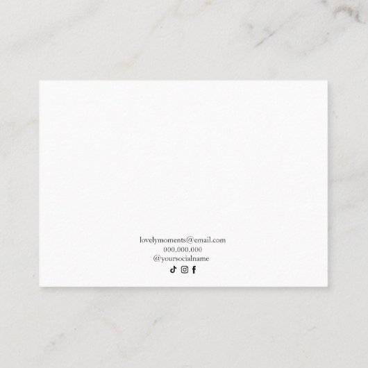 Carte d'affichage du bracelet main (Dos)