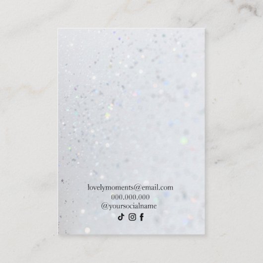 Carte d'affichage du bracelet Parties scintillant  (Dos)