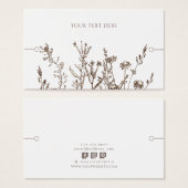 Carte d'affichage du bracelet ・ Terre Florale (Devant & derrière)