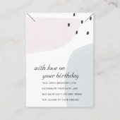 CARTE D'AFFICHAGE DU CADEAU D'ANNIVERSAIRE ABSTRAI (Devant)