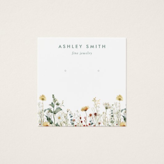 Carte d'affichage du champ Fleur sauvage d'été (Devant)