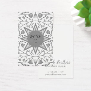 Carte d'affichage du collier à bijoux Sun & Floral