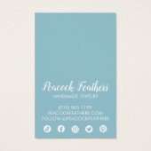 Carte d'affichage du collier à bijoux Sun & Floral (Dos)