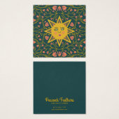 Carte d'affichage du collier à bijoux Sun & Flower (Devant & derrière)