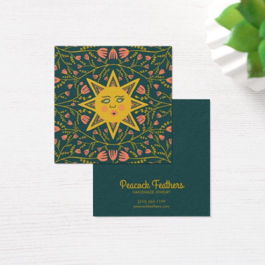 Carte d'affichage du collier à bijoux Sun & Flower (Bureau)