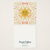 Carte d'affichage du collier à bijoux Sun & Flower (Devant & derrière)