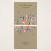 Carte d'affichage du collier ・ Aquarelle Fleurs sa (Devant & derrière)