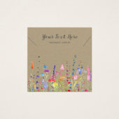 Carte d'affichage du collier ・ Aquarelle Fleurs sa (Devant)