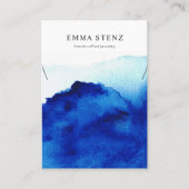 Carte d'affichage du collier ・ Aquarelle Indigo Bl (Devant)