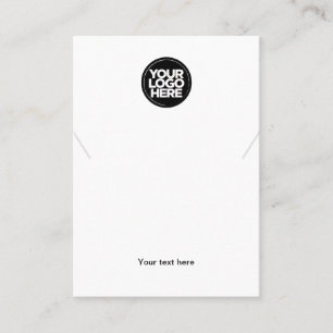 Carte d'affichage du collier blanc du logo de votr