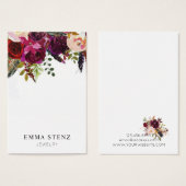 Carte d'affichage du collier ・ Bold Boho Floral (Devant & derrière)