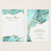 Carte d'affichage du collier d'agate Aquamarine (Devant & derrière)
