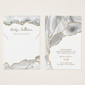 Carte d'affichage du collier d'agate blanc (Devant & derrière)