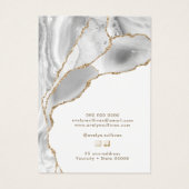 Carte d'affichage du collier d'agate blanc (Dos)