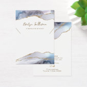 Carte d'affichage du collier d'agate bleu gris (Bureau)