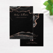 Carte d'affichage du collier d'agate noir et rose (Bureau)