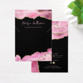 Carte d'affichage du collier d'agate rose chaud (Bureau)