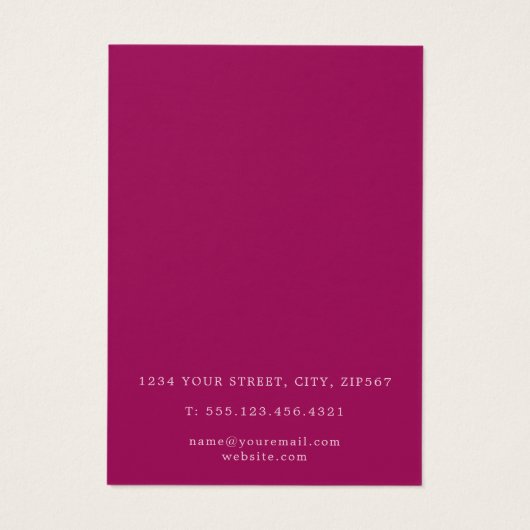 Carte d'affichage du collier d'agate rose profond (Dos)