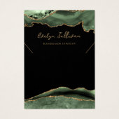 carte d'affichage du collier d'agate vert sauge (Devant)