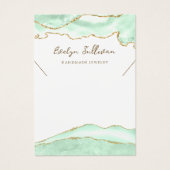 Carte d'affichage du collier d'agate vert Seafoam (Devant)