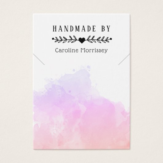 Carte d'affichage du collier d'aquarelle (Devant)