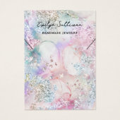 Carte d'affichage du collier d'aquarelle Faux irid (Devant)
