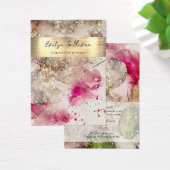 Carte d'affichage du collier d'aquarelle rose (Bureau)