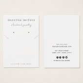 Carte d'affichage du collier de bijoux blanc moder (Devant & derrière)