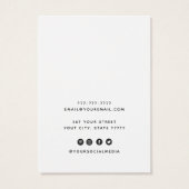 Carte d'affichage du collier de bijoux blanc moder (Dos)