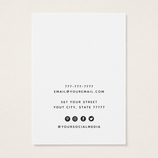 Carte d'affichage du collier de bijoux blanc moder (Dos)