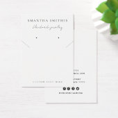 Carte d'affichage du collier de bijoux blanc moder (Bureau)