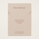 Carte d'affichage du collier de bijoux en terre cu (Devant)