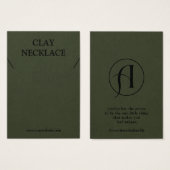 Carte d'affichage du collier de bijoux Logo modern (Devant & derrière)