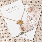 Carte d'affichage du collier de fleurs Boho