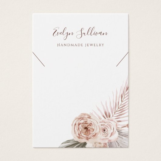 Carte d'affichage du collier de fleurs Boho (Devant)