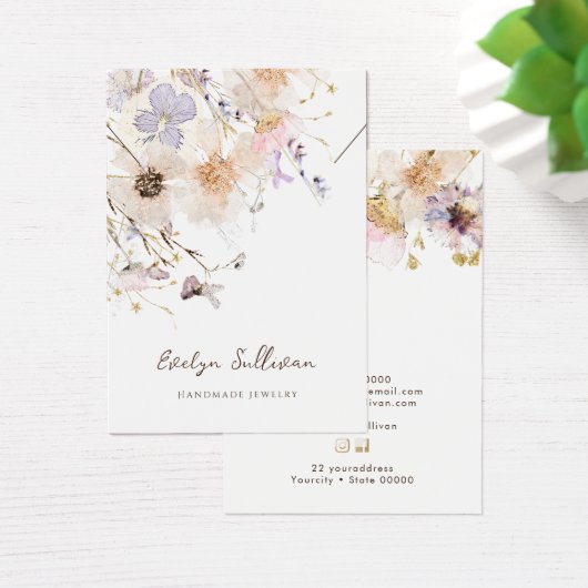 Carte d'affichage du collier de fleurs séchées (Bureau)