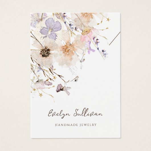 Carte d'affichage du collier de fleurs séchées (Devant)