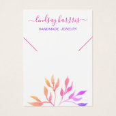 Carte d'affichage du collier de liège rose (Devant)