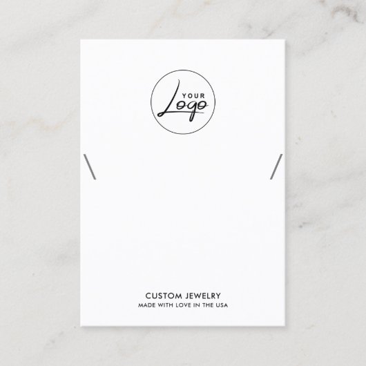 Carte d'affichage du collier de logo moderne (Devant)