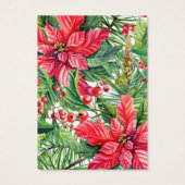 Carte d'affichage du collier de Noël Poinsettias (Dos)