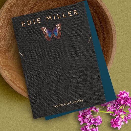 Carte d'affichage du collier de papillon Boho
