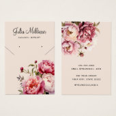 Carte d'affichage du collier de pivoine rose moder (Devant & derrière)
