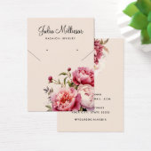 Carte d'affichage du collier de pivoine rose moder (Bureau)