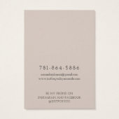 Carte d'affichage du collier de terre de Branche m (Dos)